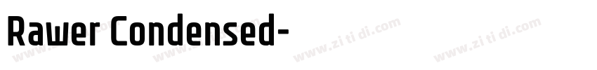 Rawer Condensed字体转换